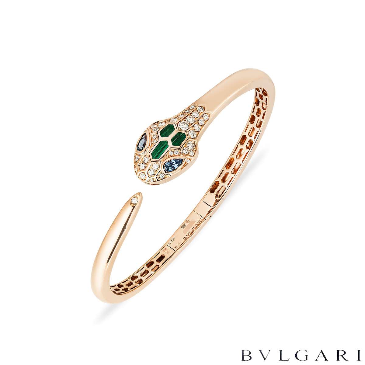 Bvlgari Rose Gold Diamond Serpenti Seduttori Size Medium Bracelet 356196